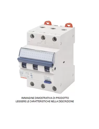 Disjoncteur différentiel Gewiss 3P C25 30 mA 0,03 AC 6 kA GW94149 3 modules